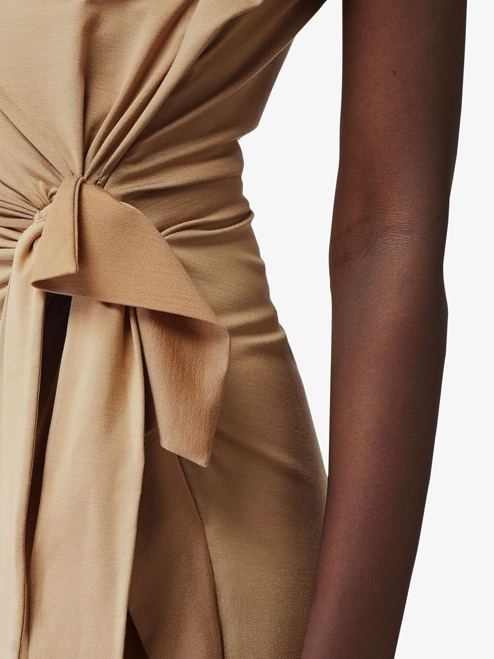 Tie Detail Tri-tone Silk Jersey Dress - 5
