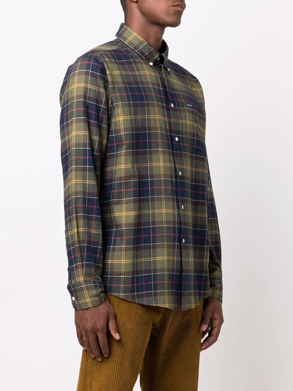 tartan check-print long-sleeved shirt - 3