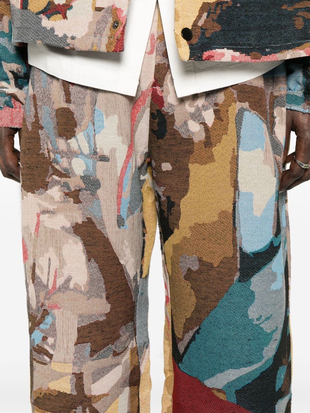 jacquard-paintings trousers - 5