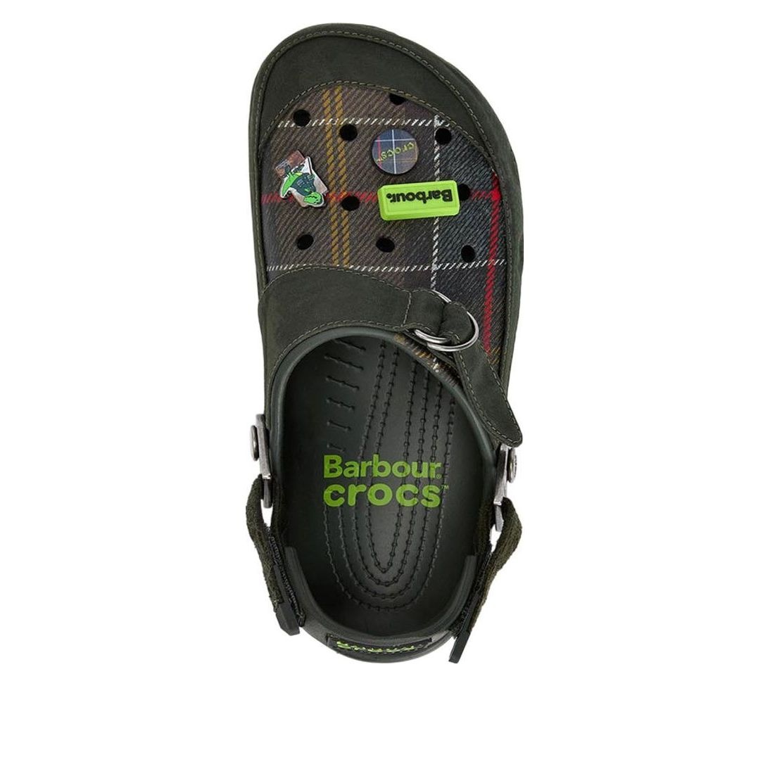Crocs x Barbour Clog 'Olive Plaid' 210898-3VT - 3