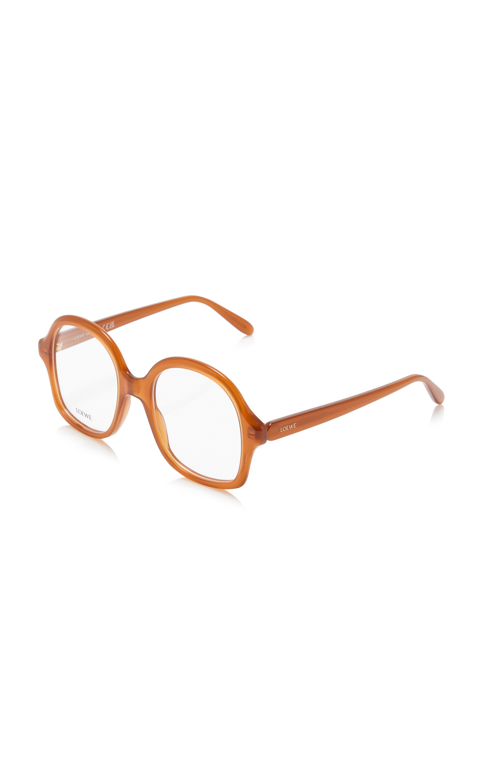 Round-Frame Acetate Glasses brown - 3