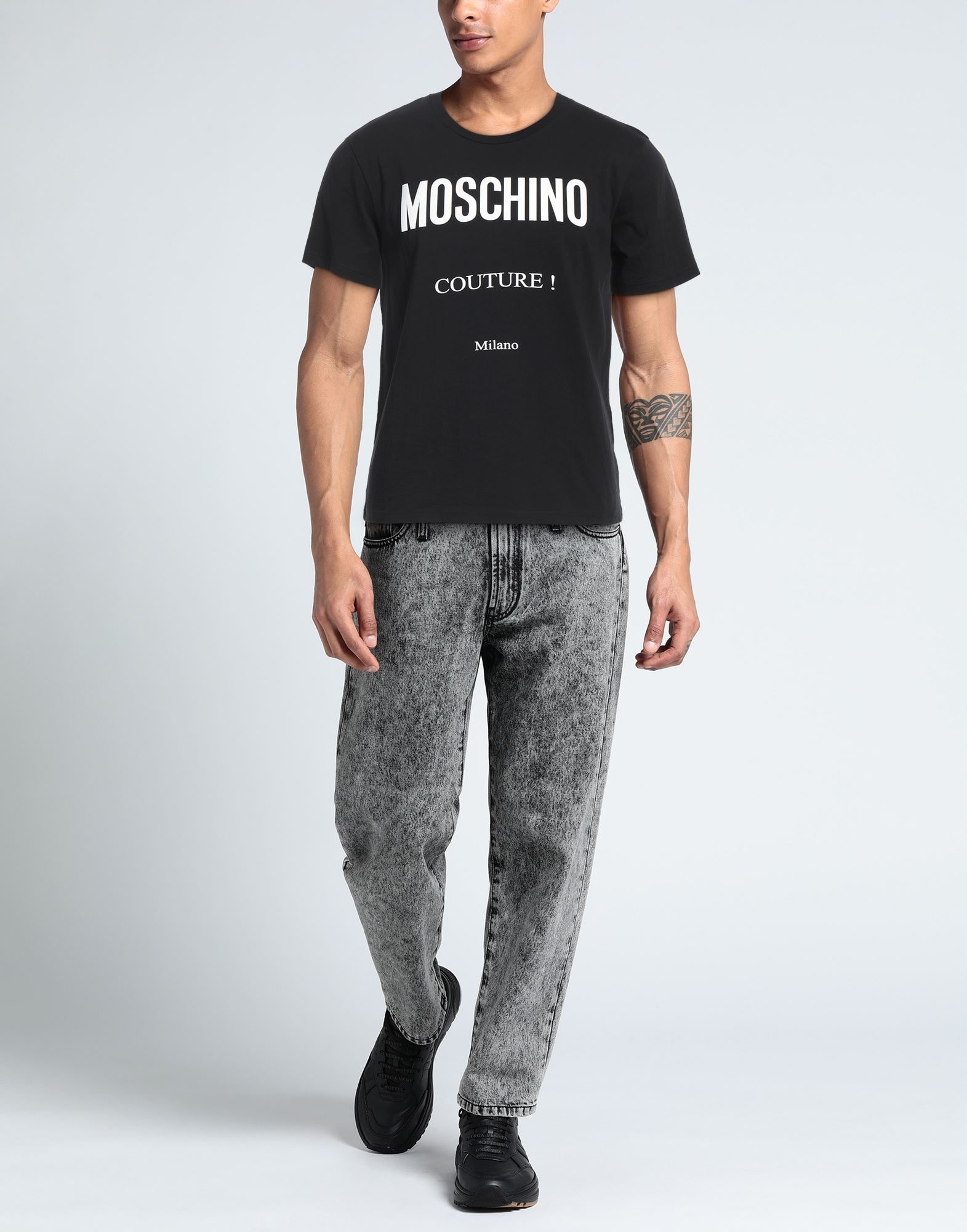 Moschino Black Men's T-shirt | yoox | REVERSIBLE