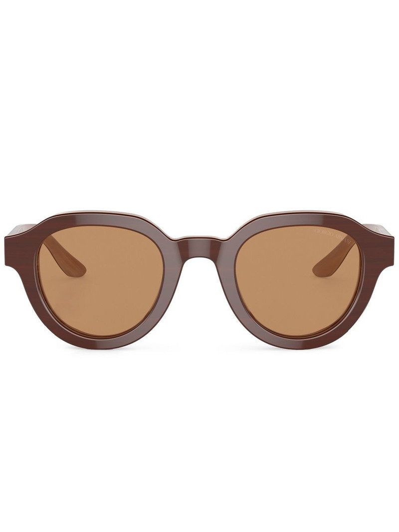 logo-print round-frame sunglasses 1
