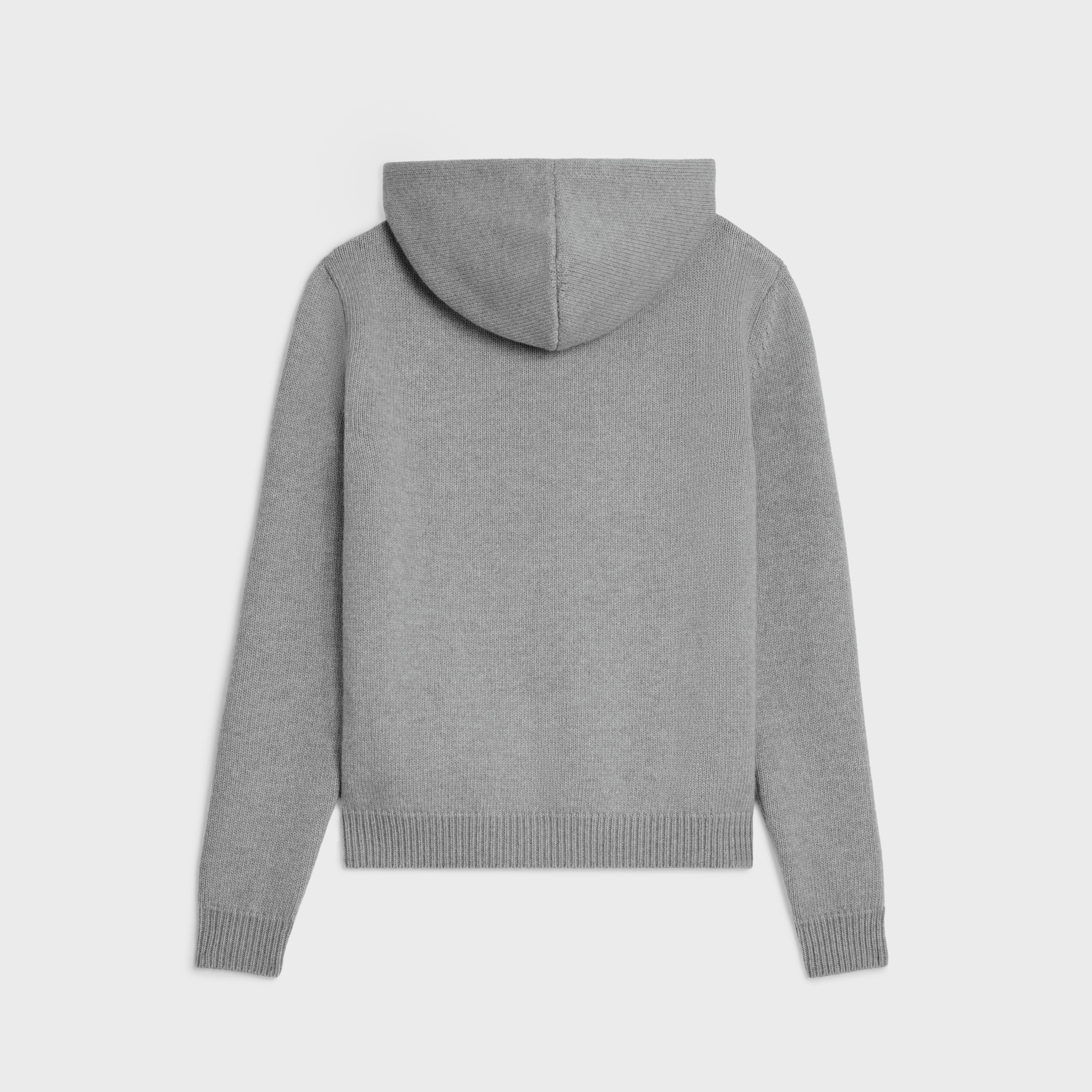【日本入手困難】CELINE HOODED SWEATER IN MONOCHROMIC WOOL Authentic CELINE HOODED SWEATER IN RIBBED WOOL BLACK XS SIZE
