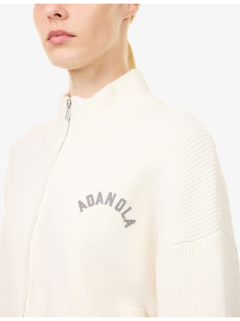 Sport Zip-Up Funnel-Neck Knit Sweatshirt 5