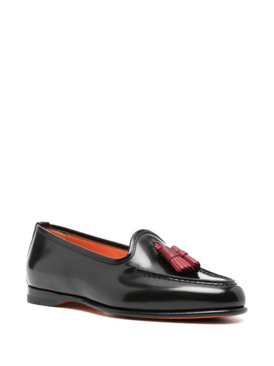 Santoni tassel-detail leather loafers outlook