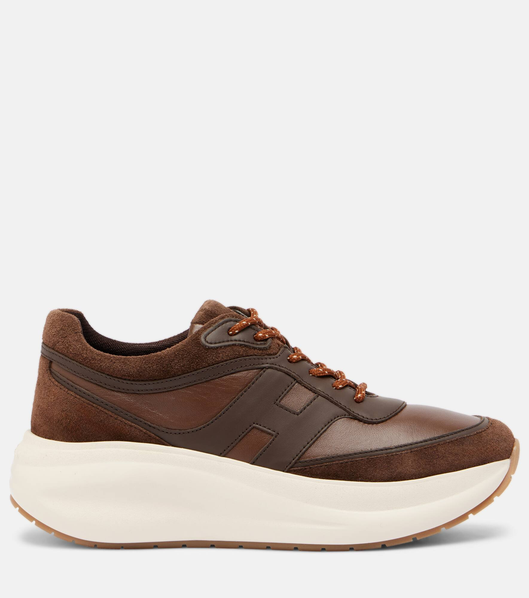 Hogan H696 leather platform sneakers - 4