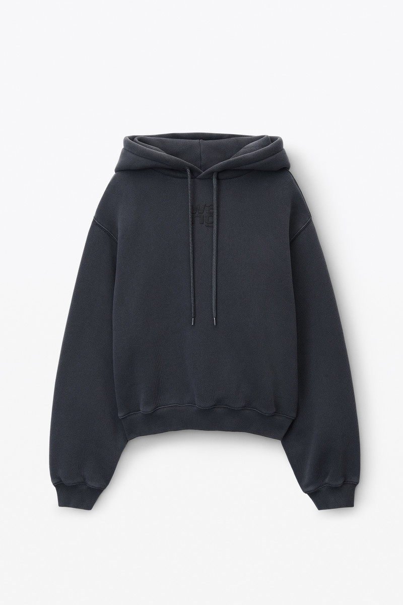 puff logo hoodie in terry 1