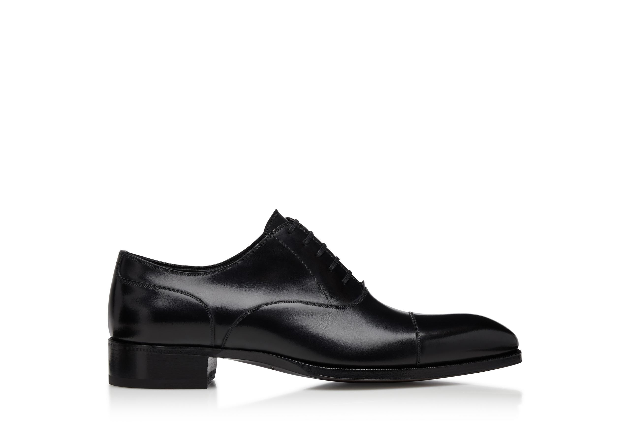 SMOOTH LEATHER ELKAN CAP TOE LACE UPS - 1