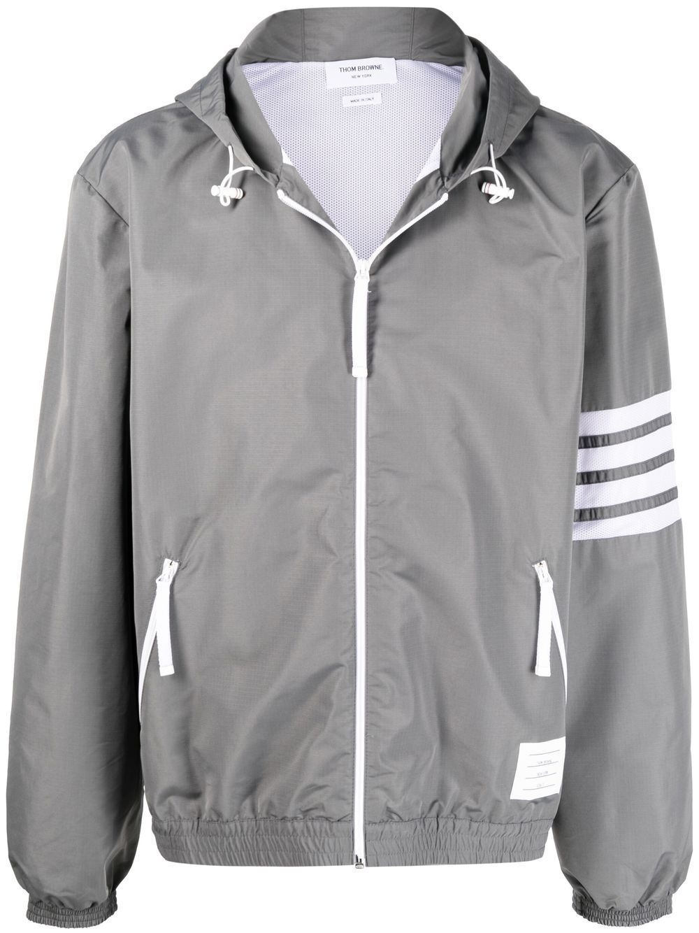 4-Bar stripe hooded jacket - 1