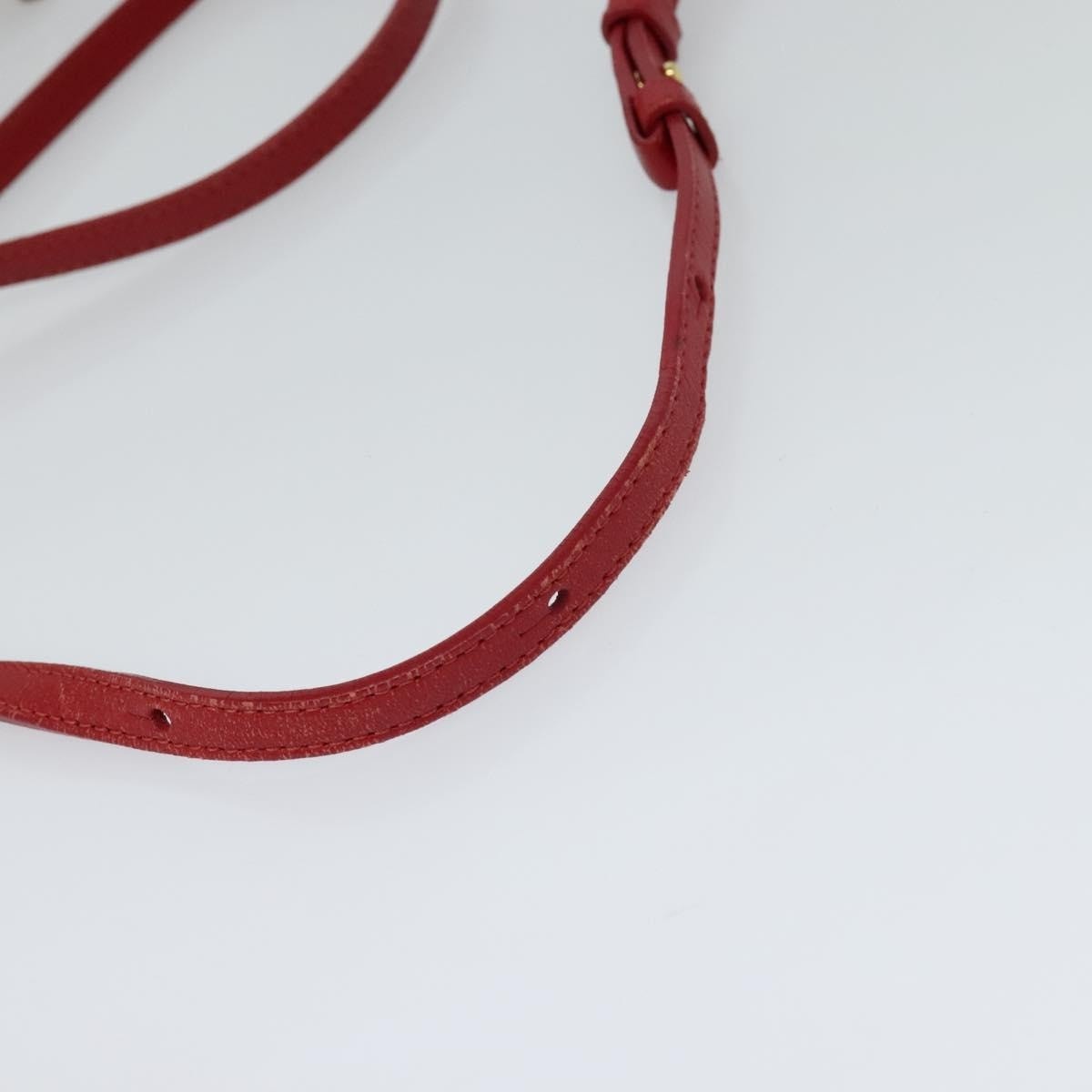 CELINE Trio Small Shoulder Bag Leather Red Gold - 7