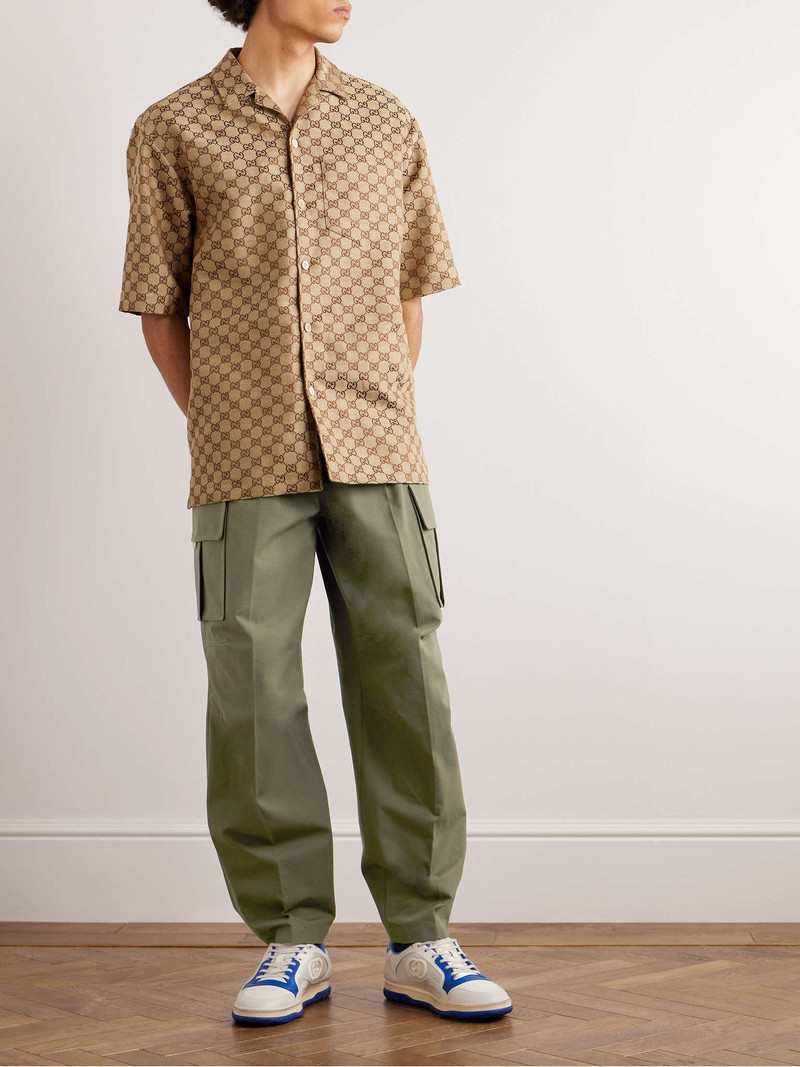 GUCCI Straight-Leg Jacquard-Trimmed Cotton-Ripstop Cargo Trousers outlook