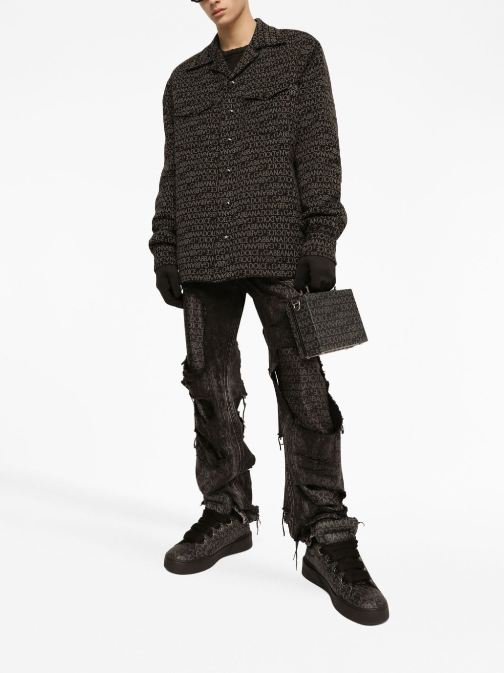 crew-neck cotton sweatshirt - 2