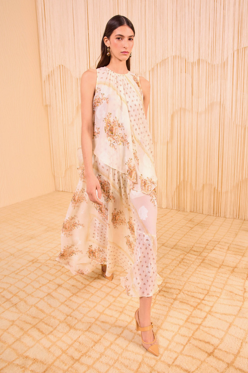 ULLA JOHNSON Caprice Asymmetrical Layered Dress outlook