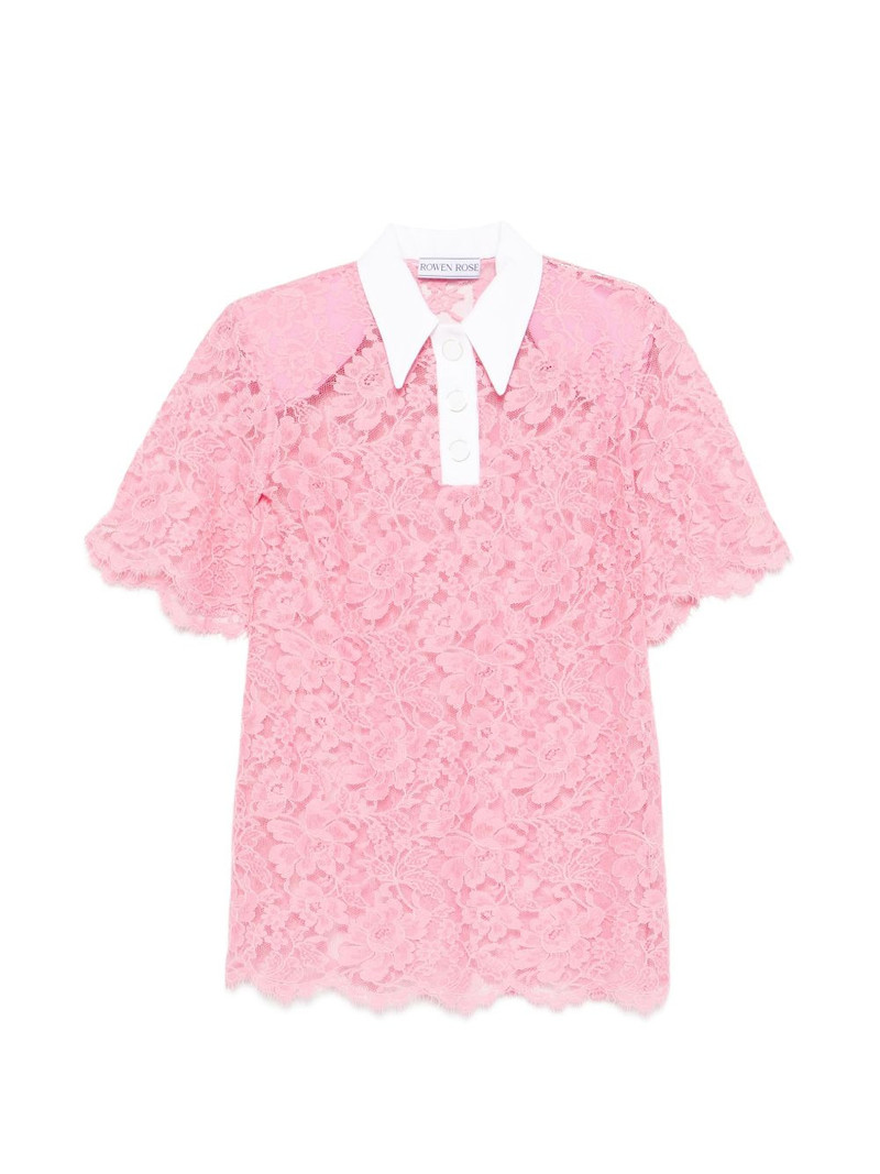 lace polo top 1
