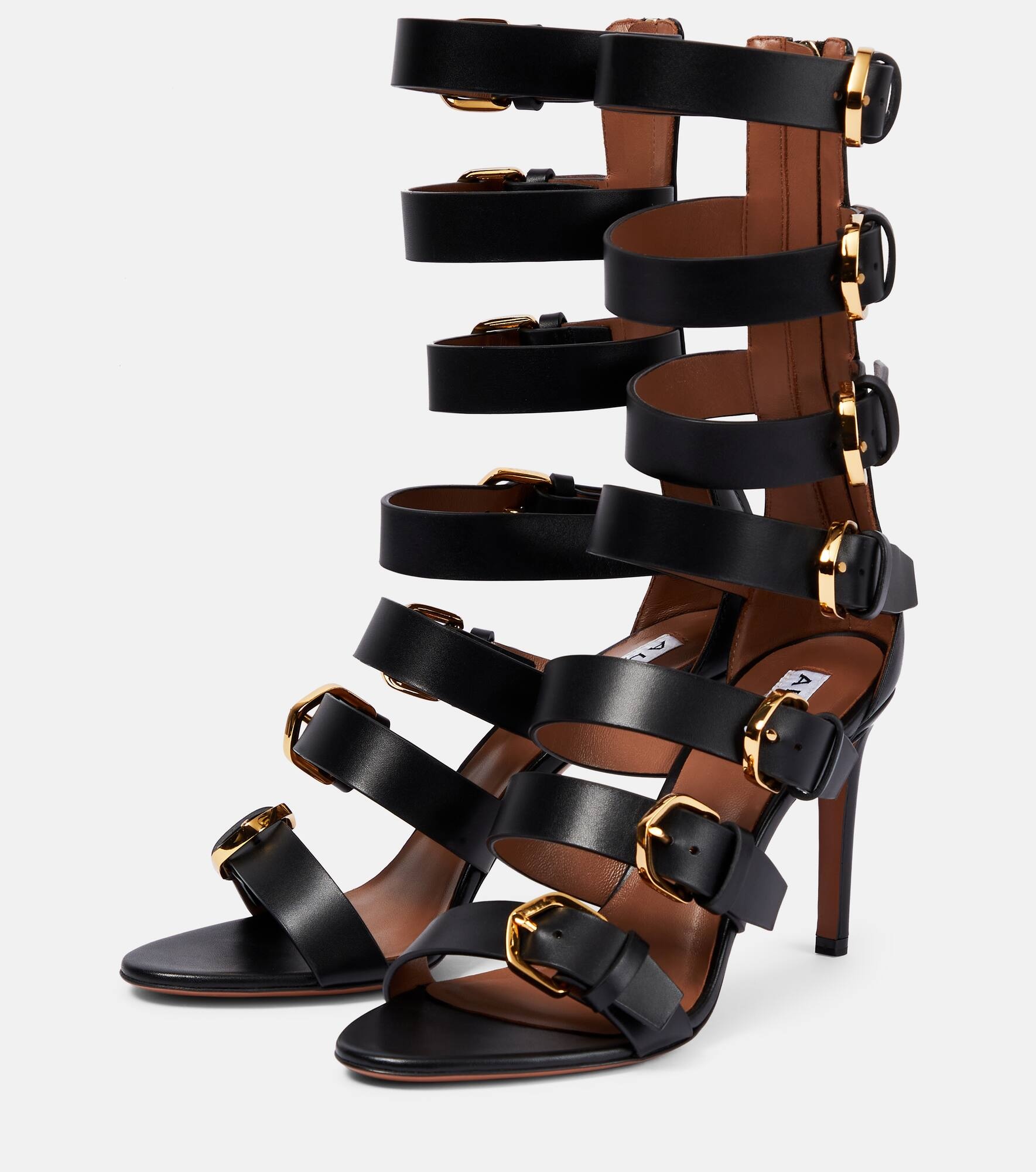 Buckle leather sandals - 5