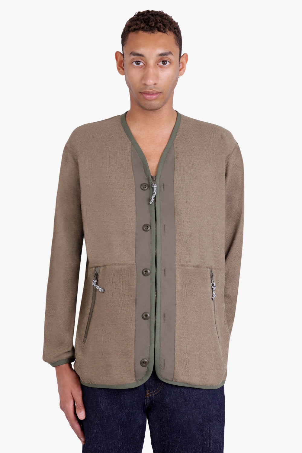 BUTTON CARDIGAN | KHAKI - 3
