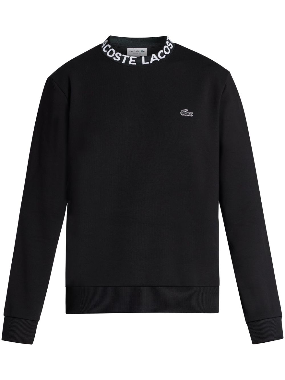 logo-jacquard collar sweatshirt - 1