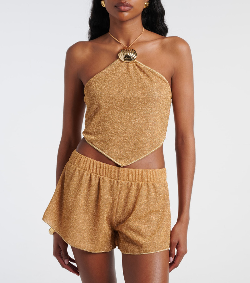 Oséree Lumière halterneck crop top outlook