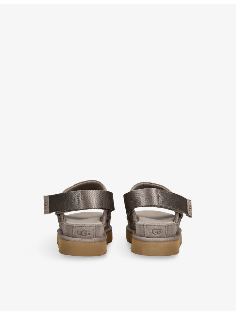 UGG Goldenstar Glide Branded Suede Sandals outlook