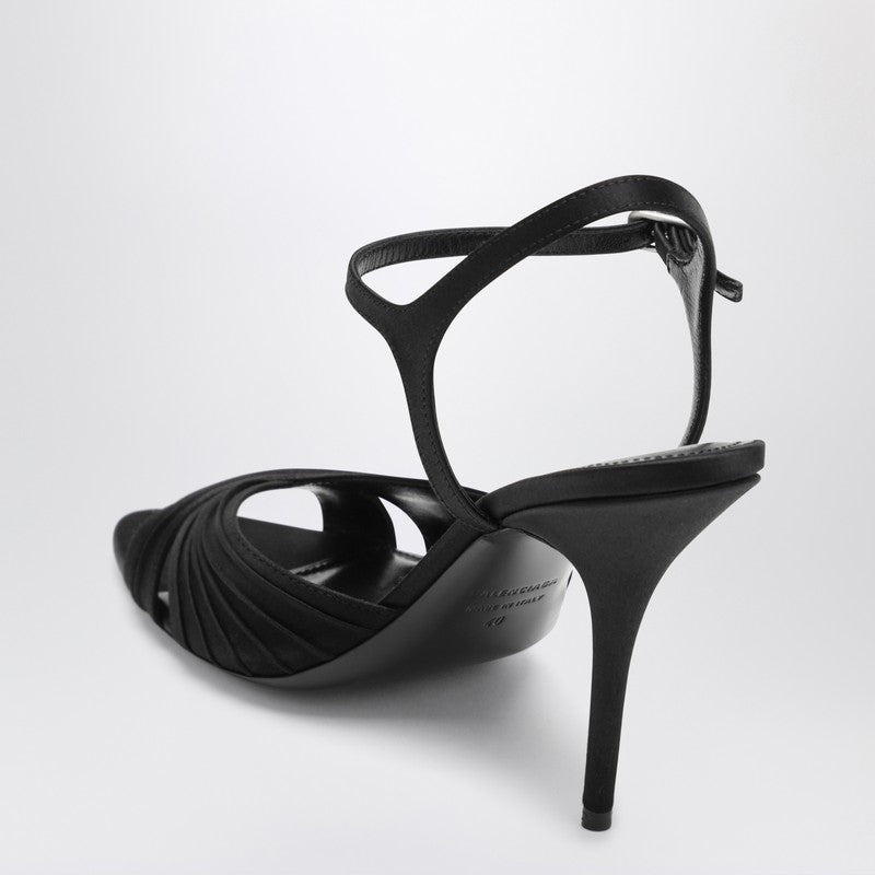 Balenciaga Black Dynastie Satin Sandals Women - 2