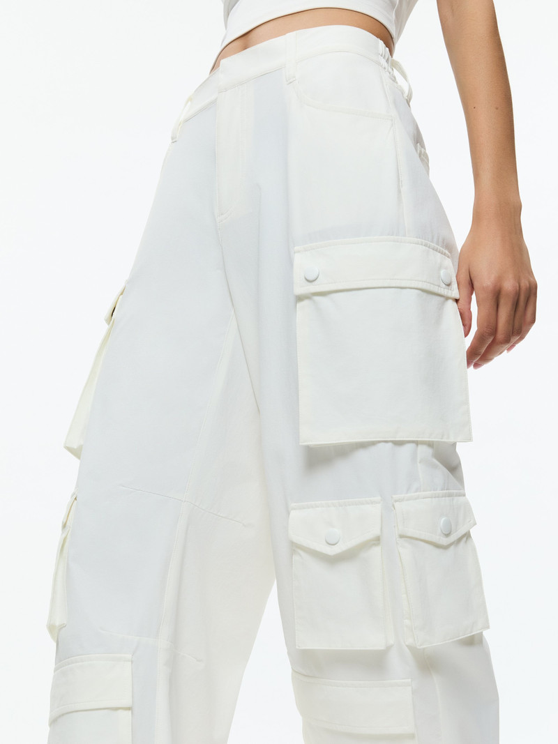 OLYMPIA HIGH RISE ANKLE TIE CARGO PANTS 4