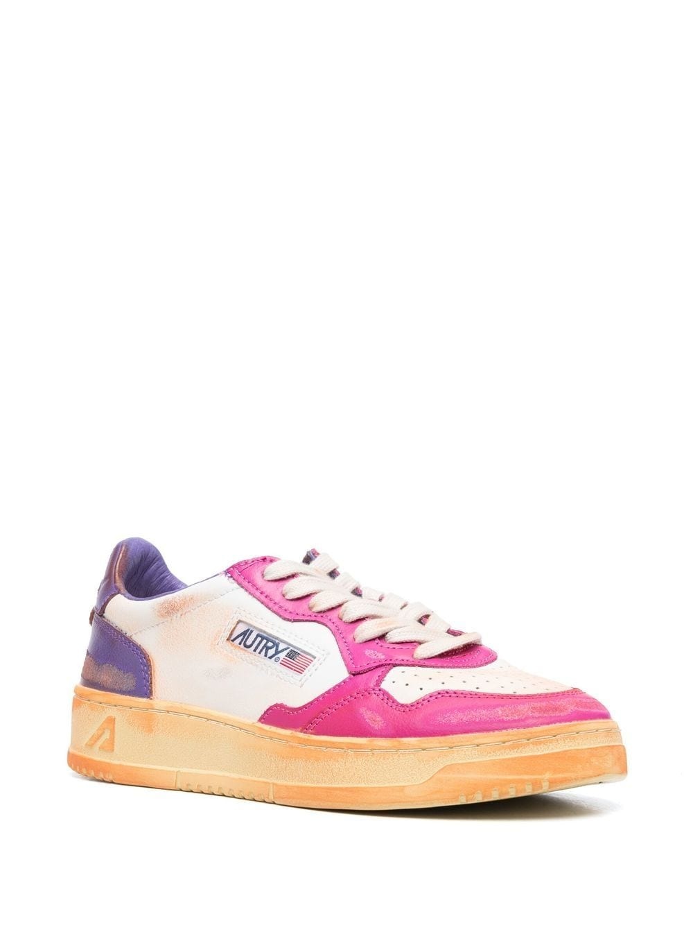 panelled low-top sneakers - 2