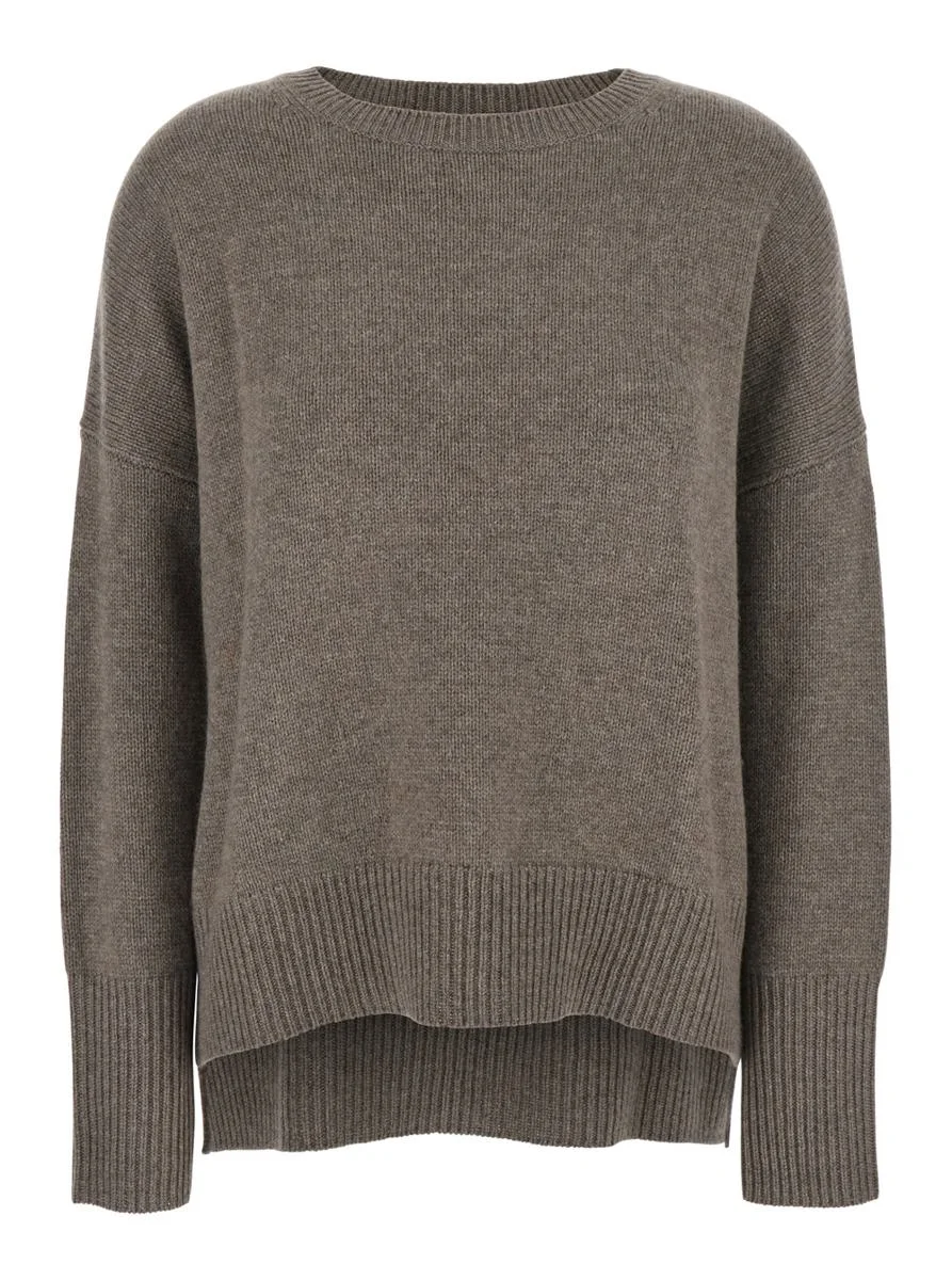 Lisa Yang 'Mila' Grey Sweater With Ribbed Trim In Cashmere Woman - 1