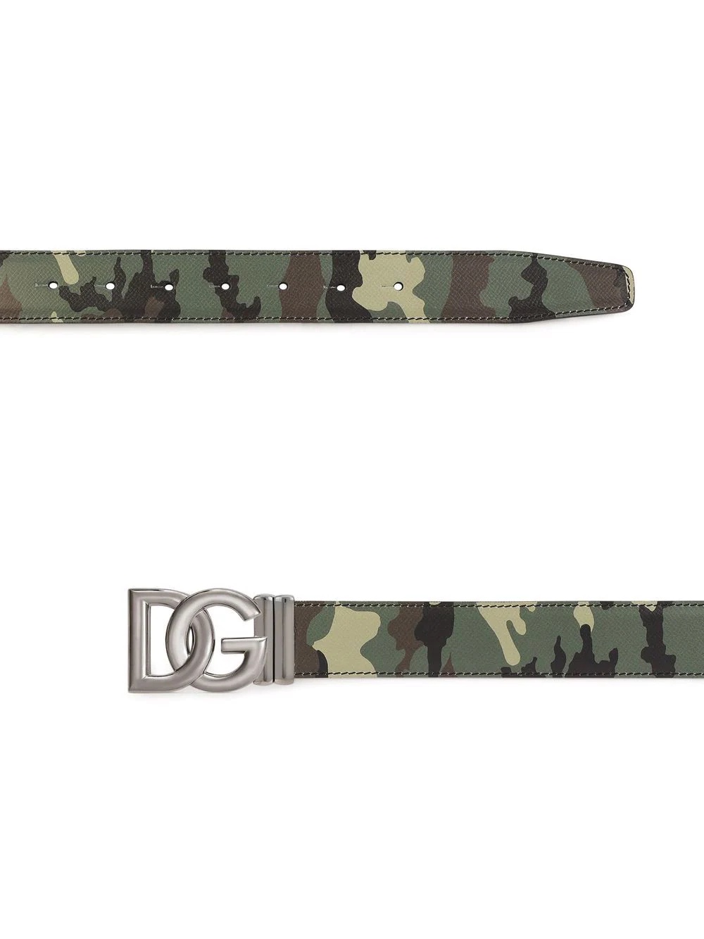 reversible camouflage logo-buckle belt - 2