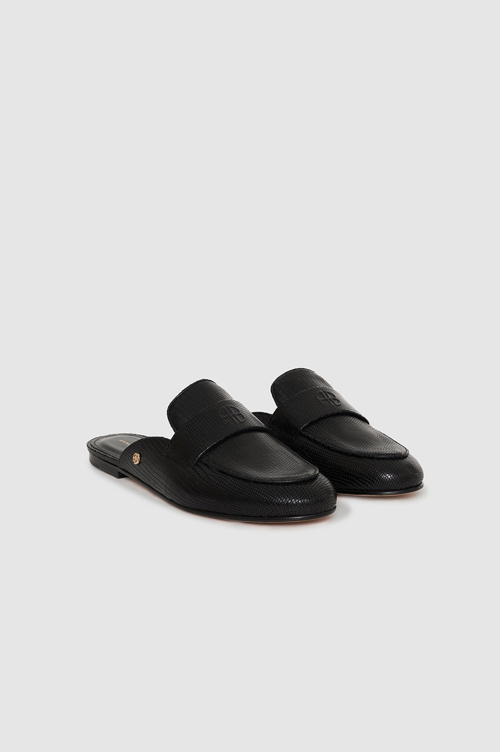 Corrine Mules - Mini Embossed Black - 4