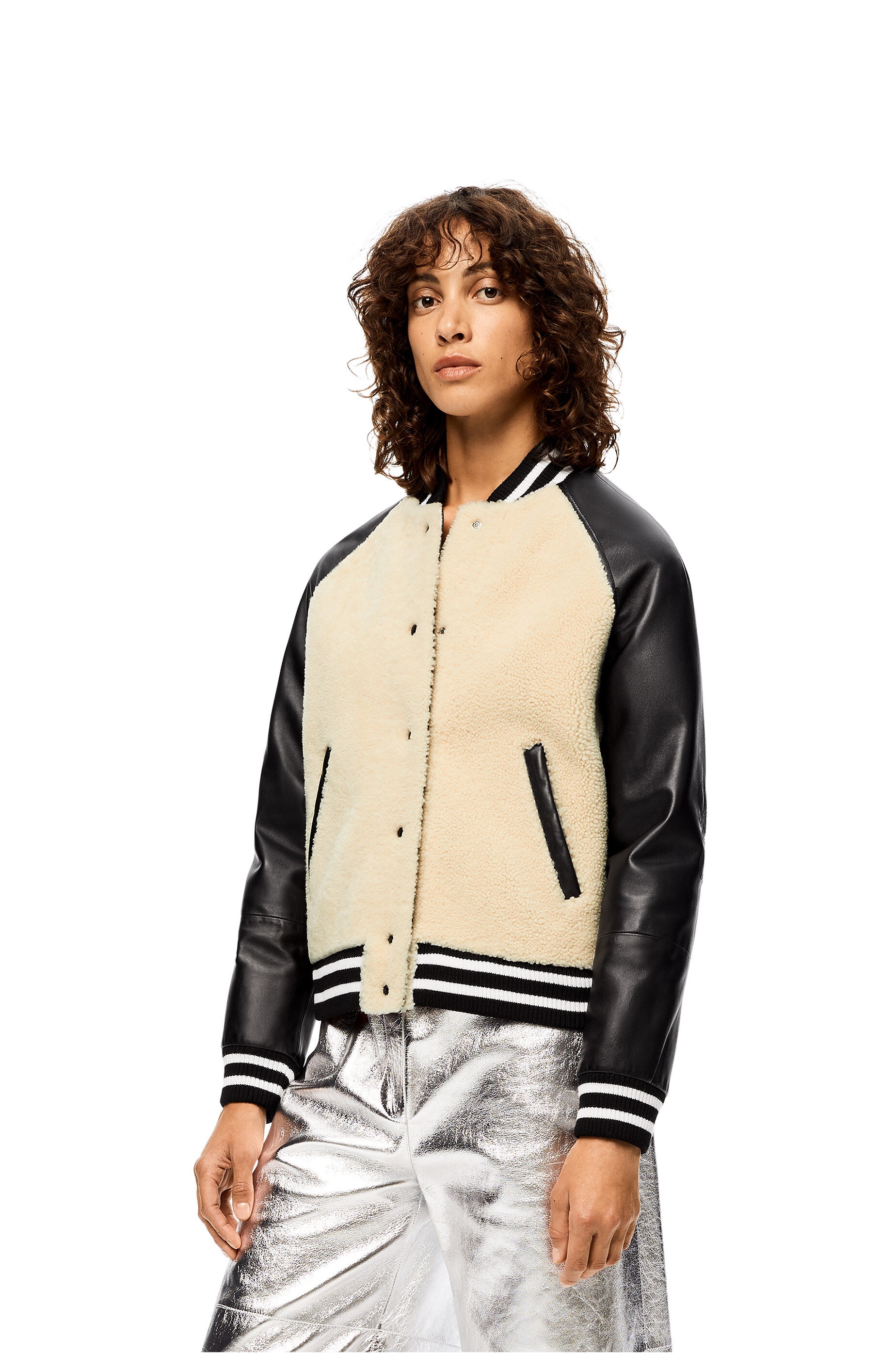 Bomber jacket in shearling - 3