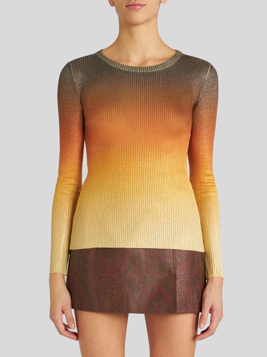 COLOUR SHADED LAMÉ JUMPER - 2