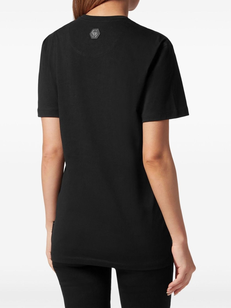 heart motif cotton T-shirt 3