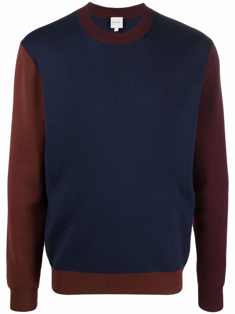 two-tone merino jumper - 1