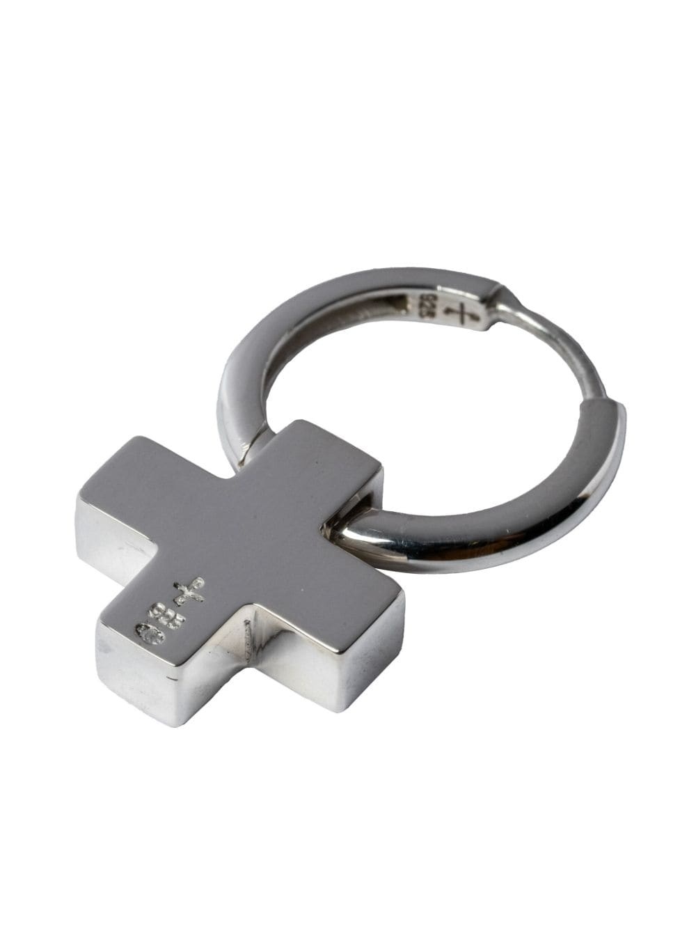 cross-charm hoop earring - 3