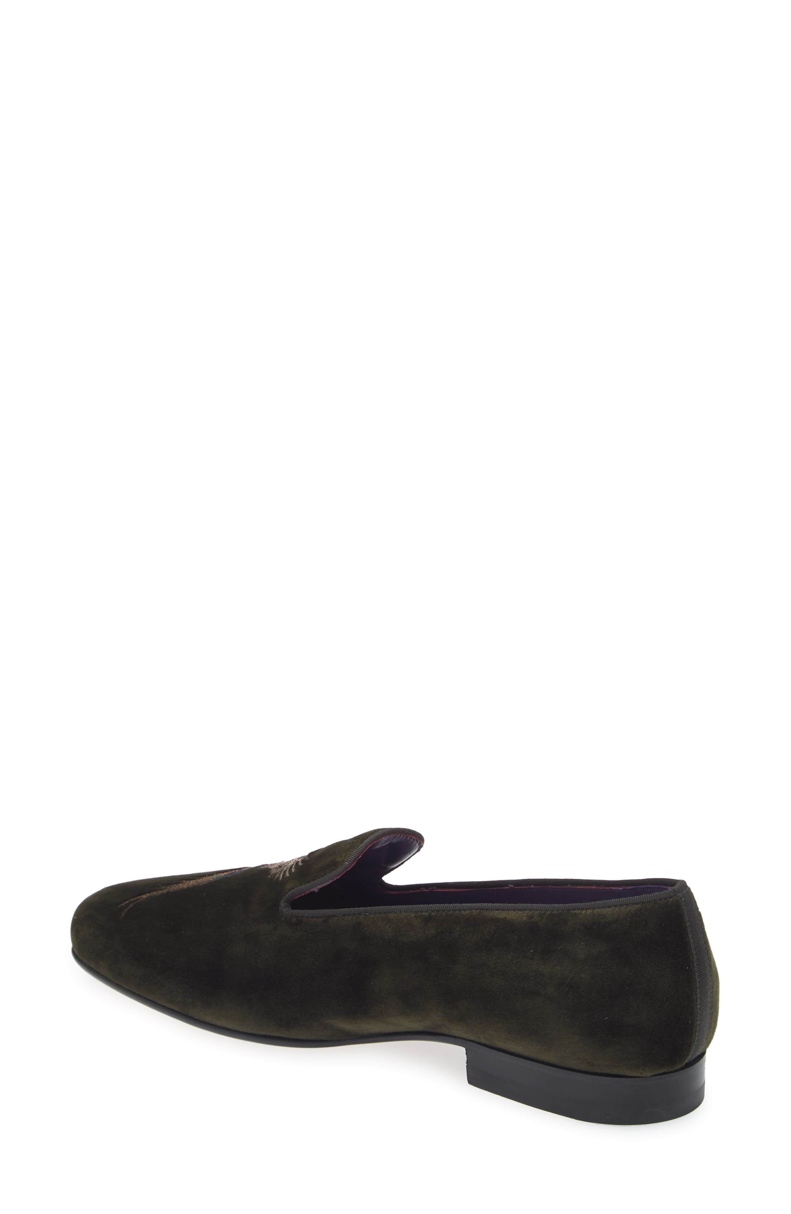 Ralph Lauren Alonzo Embroidered Velvet Smoking Loafers