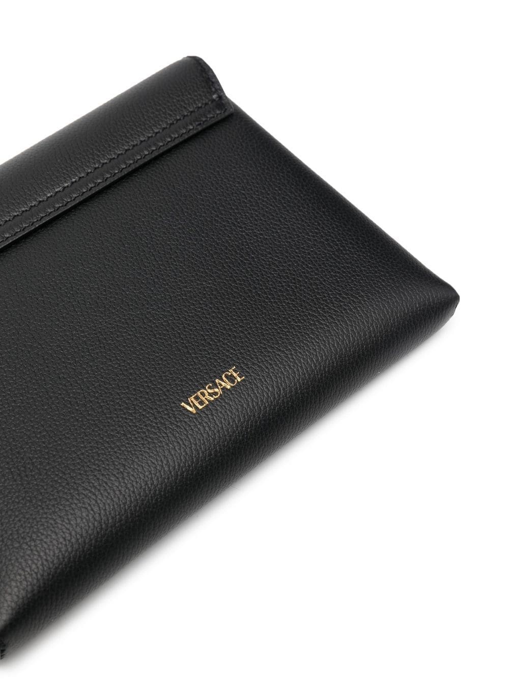 Medusa-plaque leather crossbody bag - 4