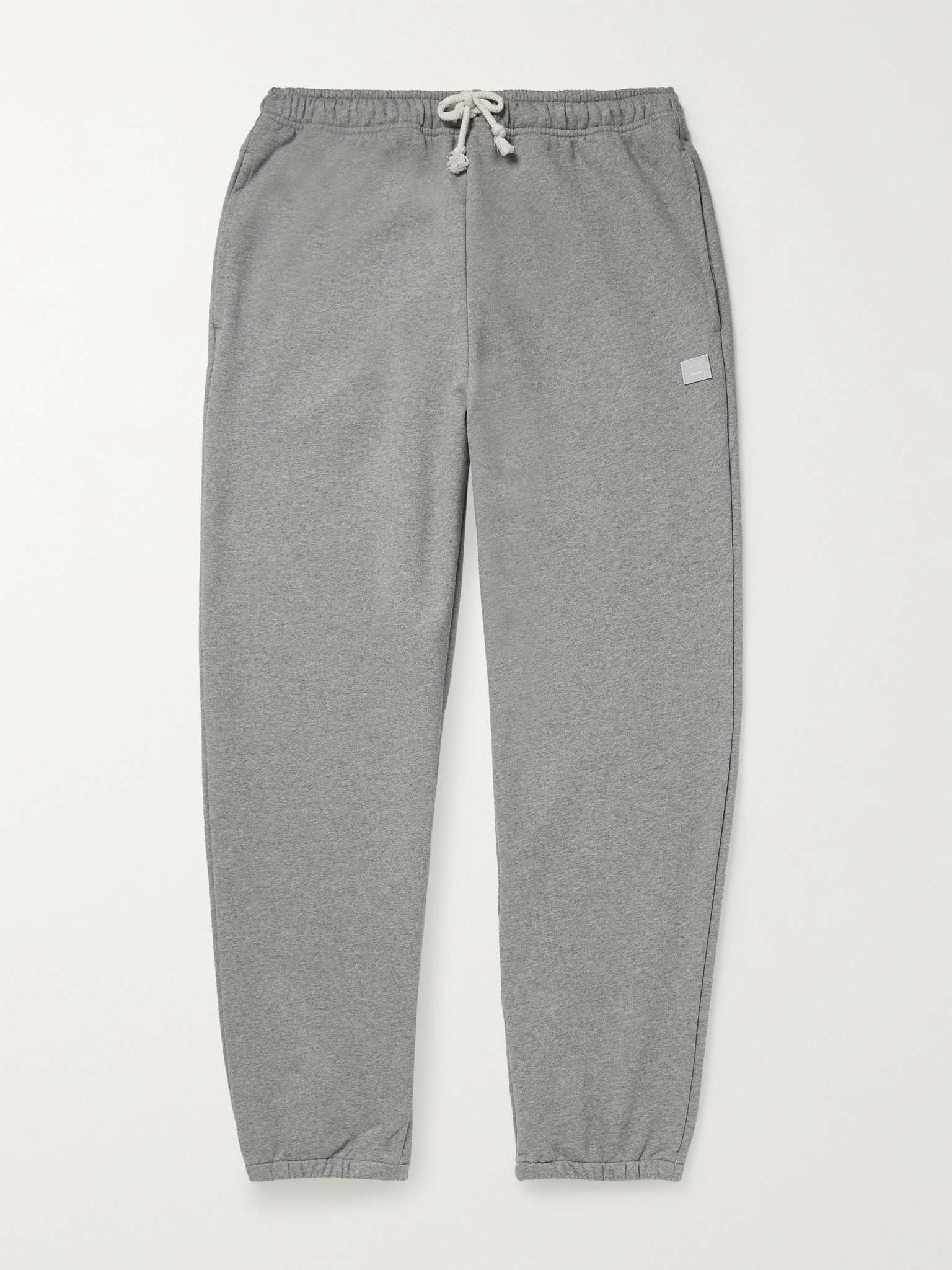 Tapered Logo-Appliquéd Cotton-Jersey Sweatpants - 1