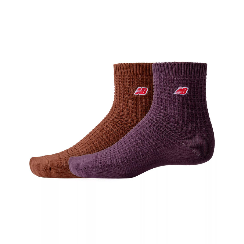 Unisex Waffle Knit Ankle Socks 2 Pack 1