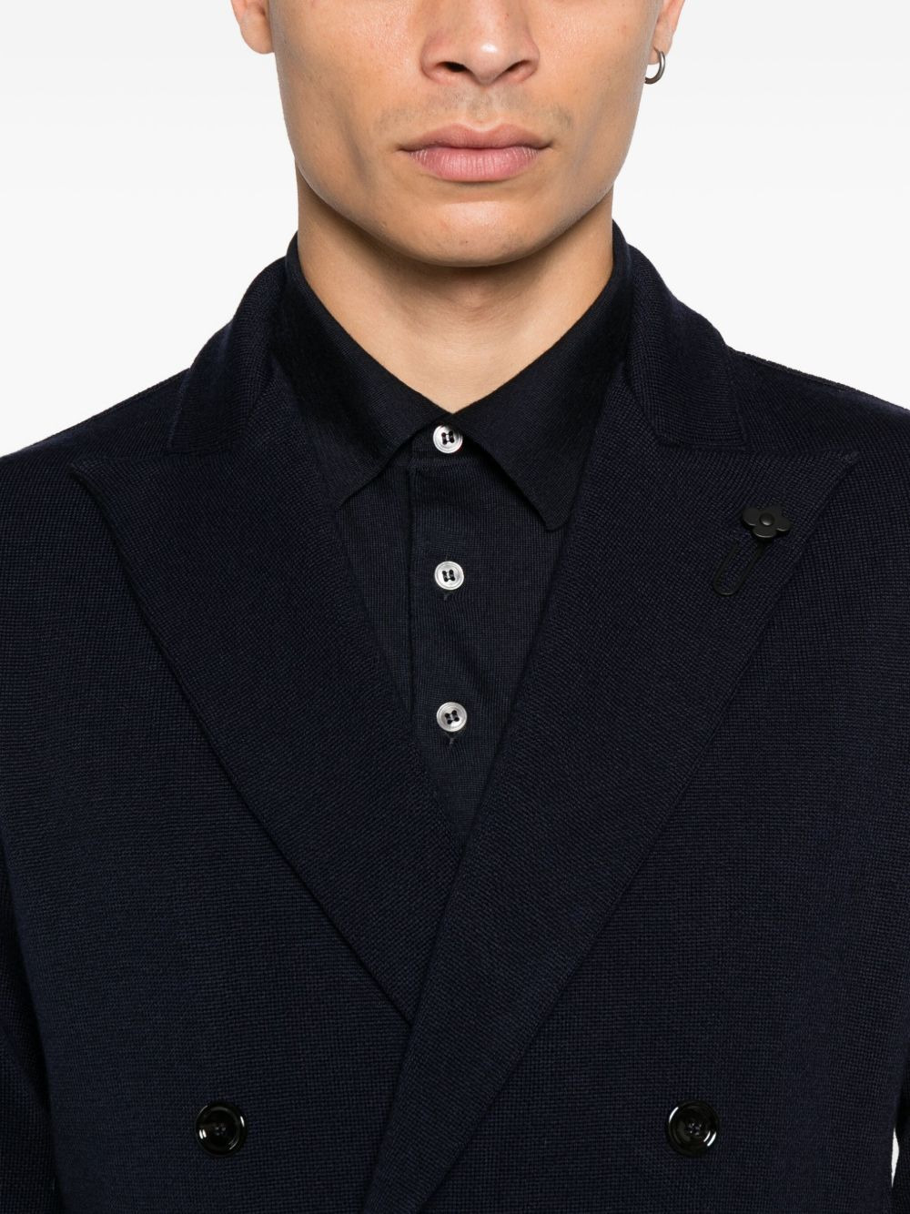 double-breasted patch-pocket jacket - 5