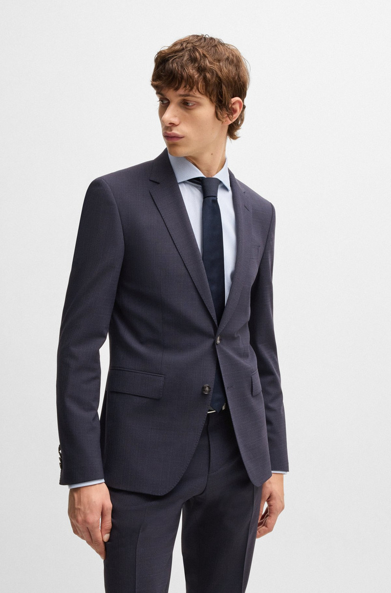 SLIM-FIT SUIT IN MICRO-PATTERNED STRETCH CLOTH 2
