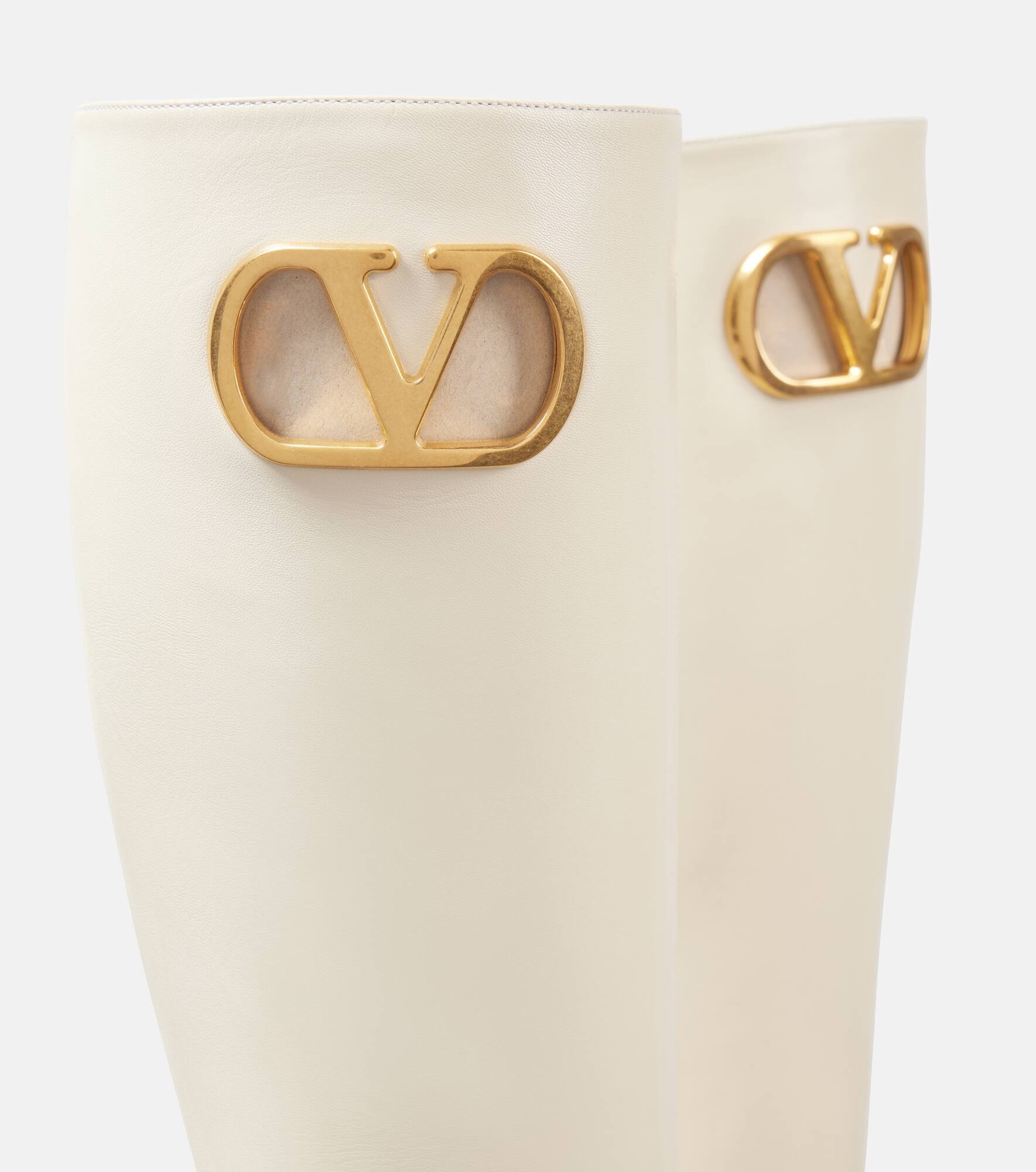 VLogo Signature leather boots - 5