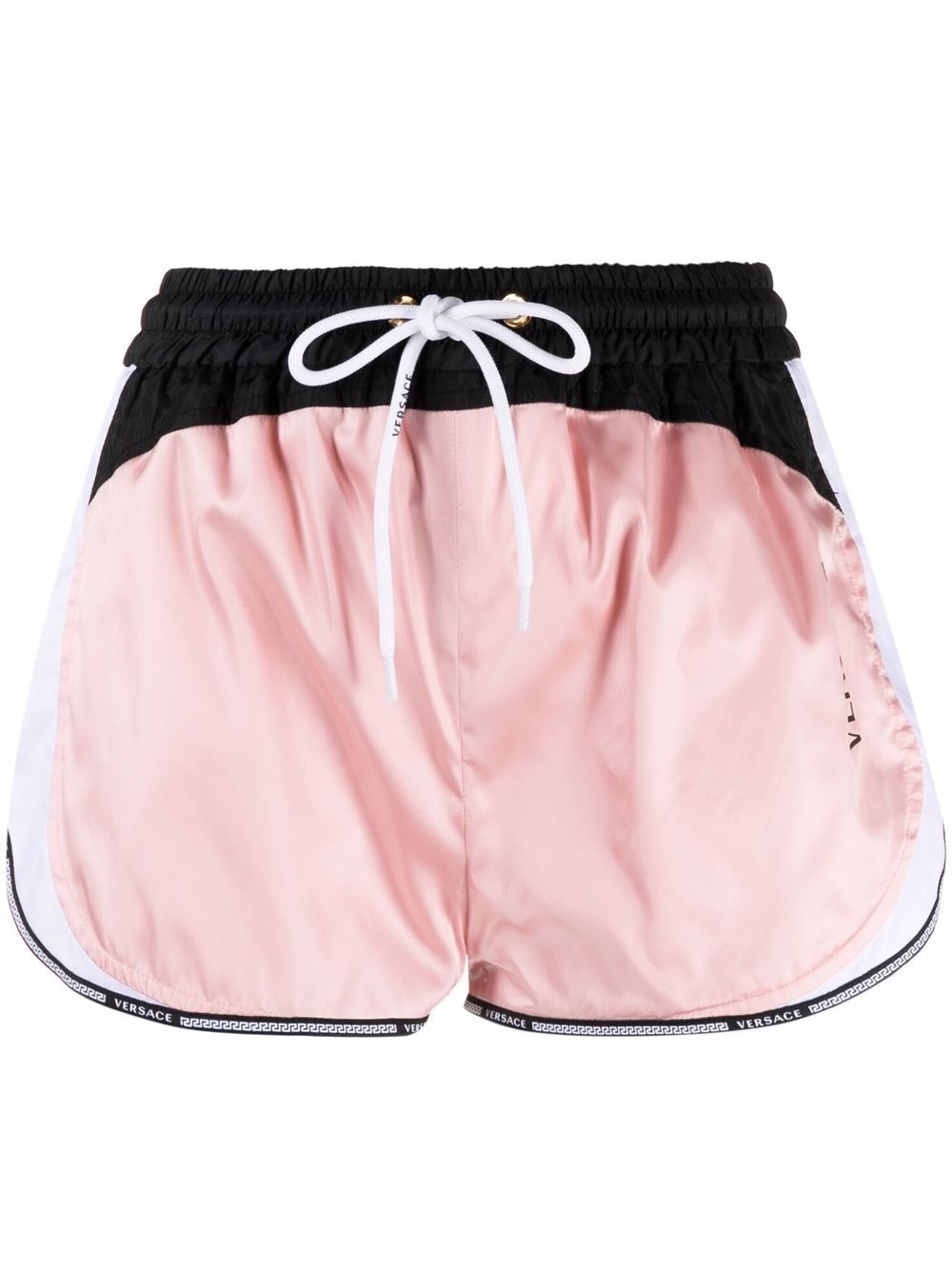 Greca logo-trim running shorts - 1