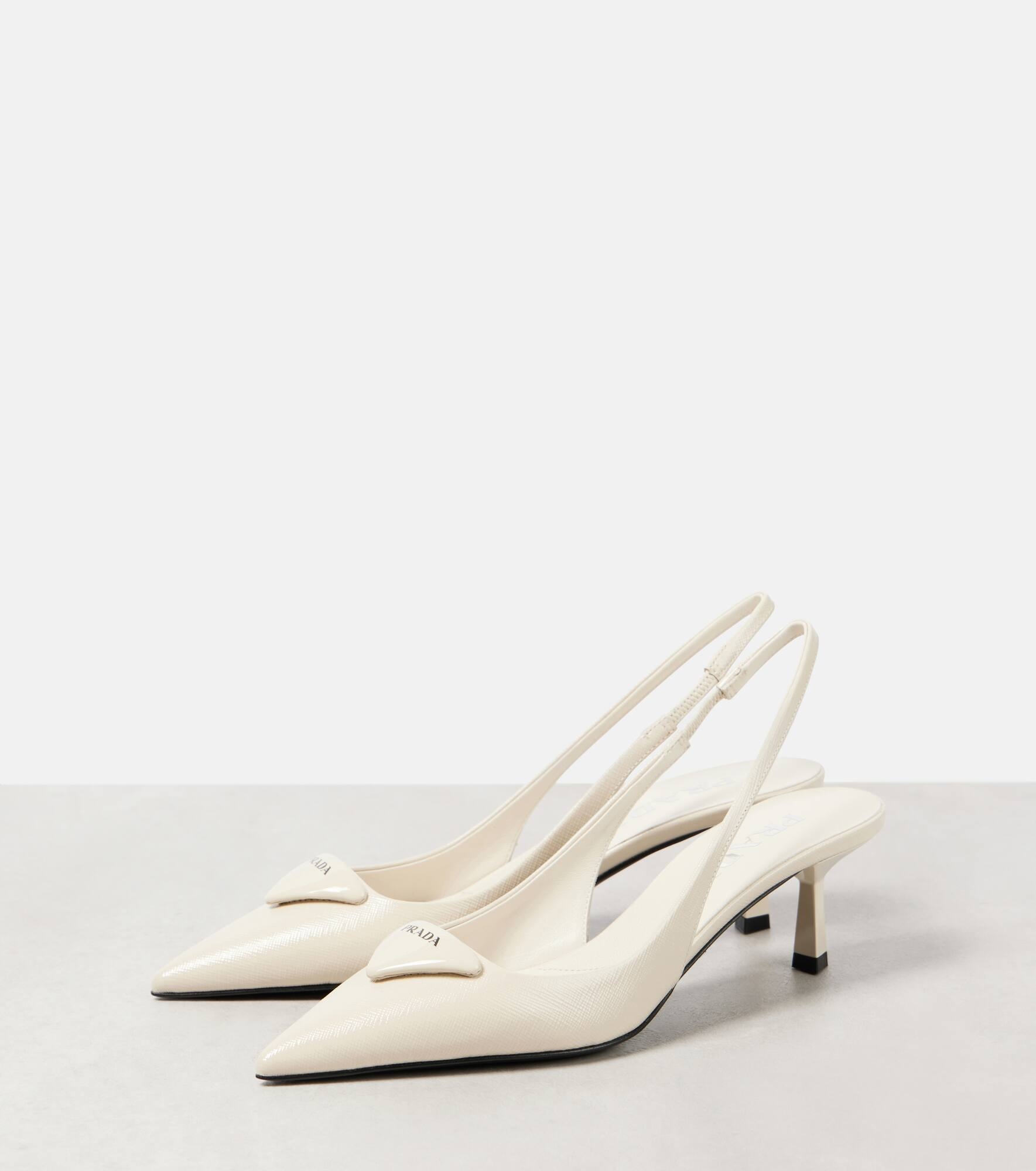 Patent leather slingback pumps - 4