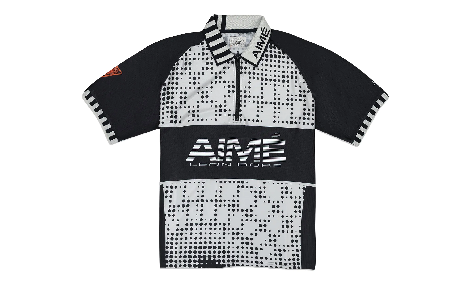 New Balance Zip Polo Shirt "Black / White" NB23CT010 BLACK WHITE - 1