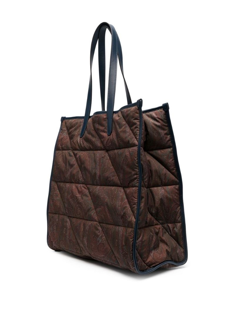 paisley-print quilted shoulder bag - 3