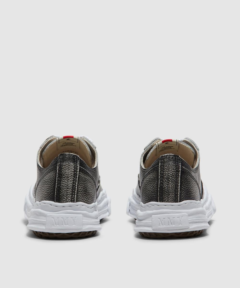 Hank low brushed shrink leather sneaker - 4