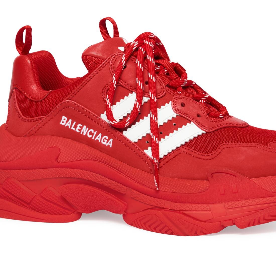 Men's Balenciaga / Adidas Triple S Sneaker in Red - 8