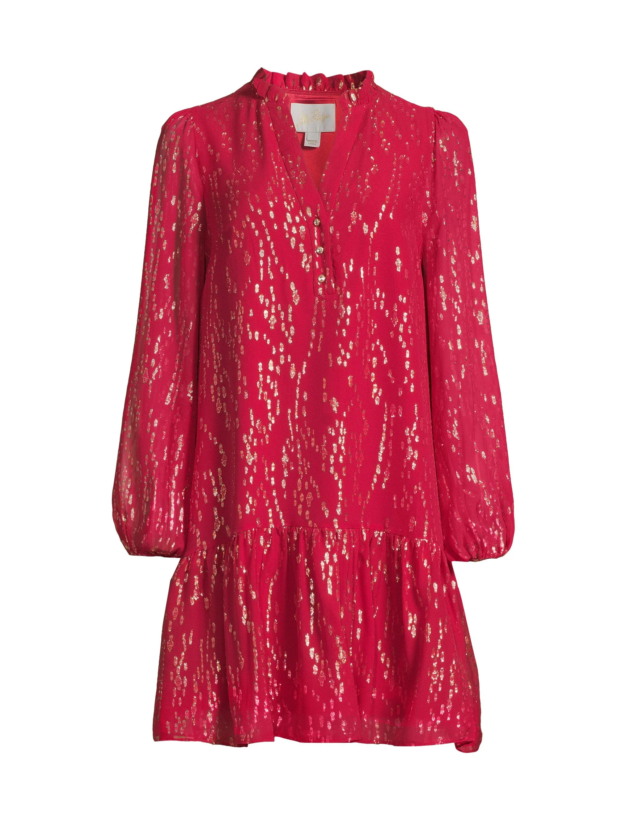 Women's Evaline Silk Dress - Malbec Red - 1