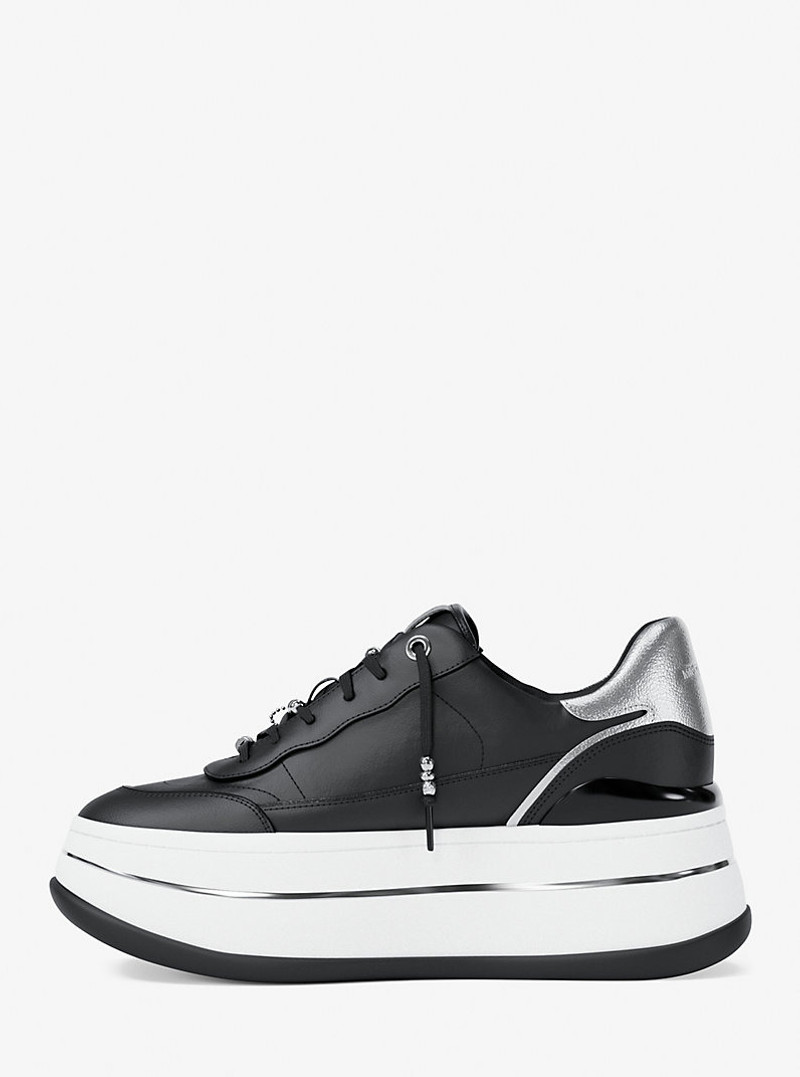 Hayes Embellished Leather Platform Sneaker 4